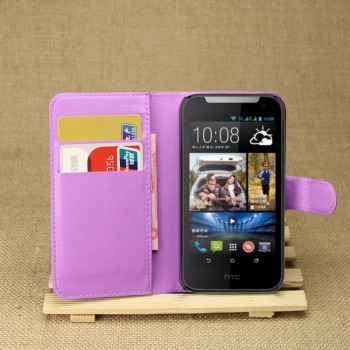 Чехол портмоне подставка с защелкой для HTC Desire 310 Фиолетовый