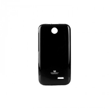 Силиконовый глянцевый непрозрачный чехол для HTC Desire 310 Черный