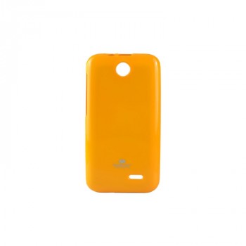 Силиконовый глянцевый непрозрачный чехол для HTC Desire 310 Желтый