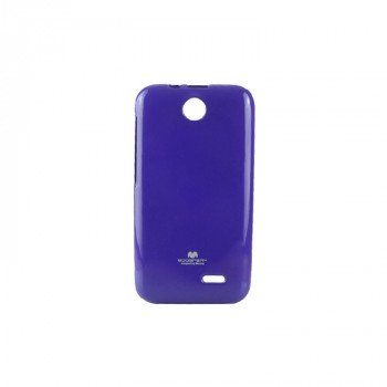 Силиконовый глянцевый непрозрачный чехол для HTC Desire 310 Фиолетовый