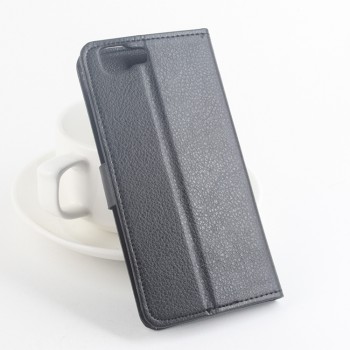 Чехол портмоне подставка на клеевой основе с магнитной застежкой для Doogee X5 Черный