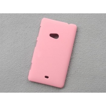 Пластиковый матовый непрозрачный чехол для Nokia Lumia 625 Розовый