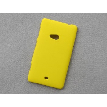 Пластиковый матовый непрозрачный чехол для Nokia Lumia 625 Желтый