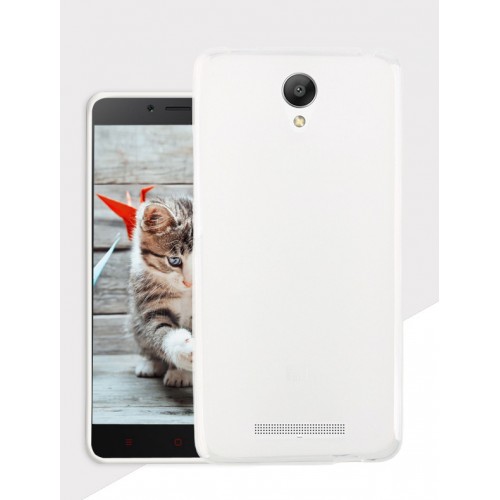 Силиконовый матовый полупрозрачный чехол для Xiaomi RedMi Note 2, цвет Белый