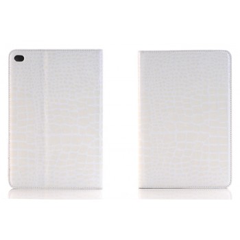 Чехол подставка с внутренними отсеками серия Croco Pattern для Ipad Mini 4 Белый