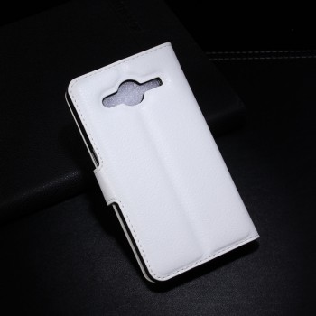 Чехол портмоне подставка с защелкой для Samsung Galaxy Core 2 Белый