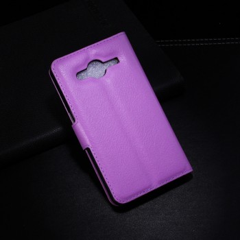 Чехол портмоне подставка с защелкой для Samsung Galaxy Core 2 Фиолетовый