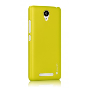 Пластиковый матовый чехол Металлик для Xiaomi RedMi Note 2 Желтый