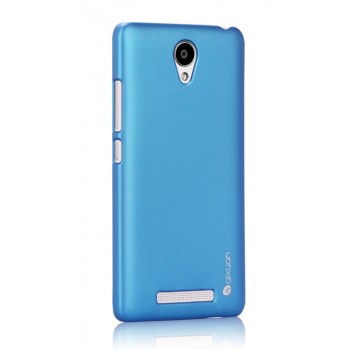 Пластиковый матовый чехол Металлик для Xiaomi RedMi Note 2 Голубой