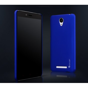 Пластиковый матовый чехол Металлик для Xiaomi RedMi Note 2 Синий