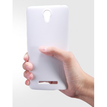 Пластиковый матовый нескользящий премиум чехол для Xiaomi RedMi Note 2 Белый