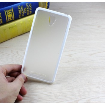 Двухкомпонентный чехол с силиконовым бампером и матовой полупрозрачной пластиковой накладкой для Xiaomi RedMi Note 2 Белый