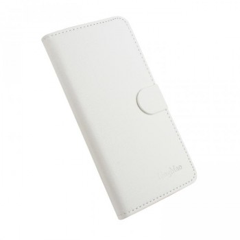 Чехол портмоне подставка на клеевой основе с магнитной застежкой для BQ Aquaris E5 Белый