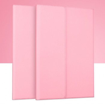 Нанотонкий 2мм кожаный чехол папка подставка с рамочной полузащитой экрана и подложкой для клавиатуры для Ipad Pro Розовый