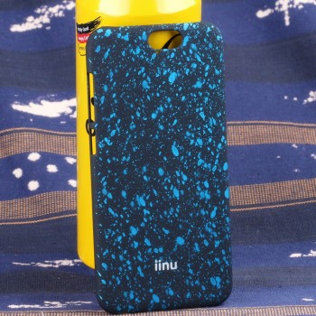 Пластиковый матовый дизайнерский чехол с голографическим принтом Звезды для HTC One A9 Голубой