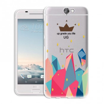 Силиконовый матовый дизайнерский чехол с принтом для HTC One A9