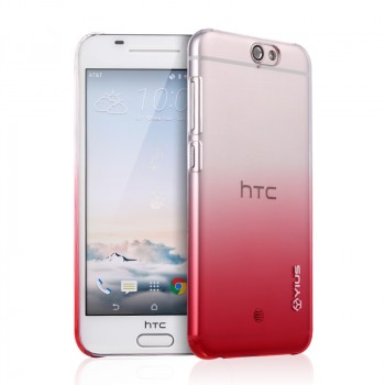 Пластиковый градиентный полупрозрачный чехол для HTC One A9 Красный
