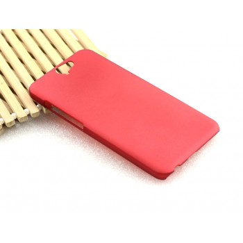 Пластиковый матовый Металлик чехол для HTC One A9 Красный