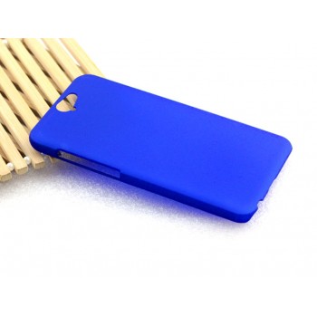 Пластиковый матовый Металлик чехол для HTC One A9 Синий