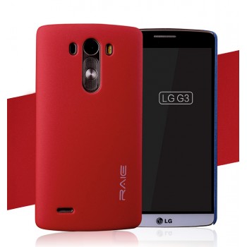 Пластиковый матовый чехол с повышенной шероховатостью для LG G3 (Dual-LTE) Красный