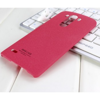 Пластиковый матовый чехол с повышенной шероховатостью для LG G3 (Dual-LTE) Красный