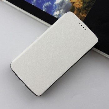 Текстурный чехол флип подставка на силиконовой основе для LG G3 (Dual-LTE) Белый