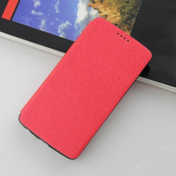 Текстурный чехол флип подставка на силиконовой основе для LG G3 (Dual-LTE) Красный