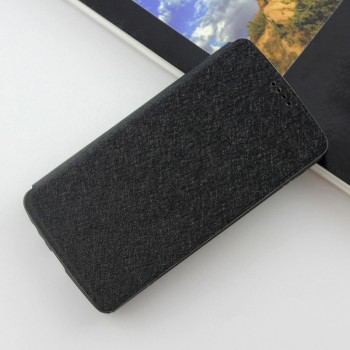 Текстурный чехол флип подставка на силиконовой основе для LG G3 (Dual-LTE) Черный