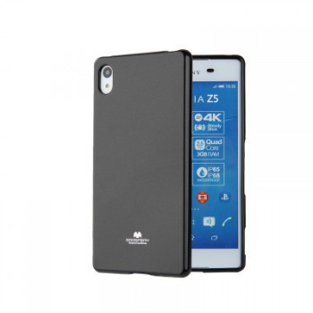 Жесткий силиконовый чехол с глянцевым покрытием для Sony Xperia Z5 Premium Черный