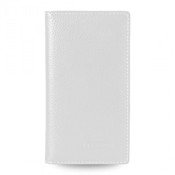 Кожаный чехол портмоне (нат.кожа) для Sony Xperia M2 dual Белый