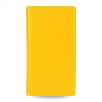 Кожаный чехол портмоне (нат.кожа) для Sony Xperia M2 dual Желтый