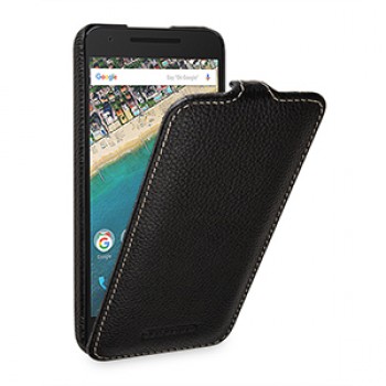 Кожаный чехол вертикальная книжка (нат. кожа) для Google LG Nexus 5X