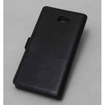 Кожаный чехол-портмоне для Sony Xperia M2 dual Черный