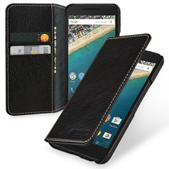 Кожаный чехол портмоне (нат. кожа) на кожаной основе для Google LG Nexus 5X