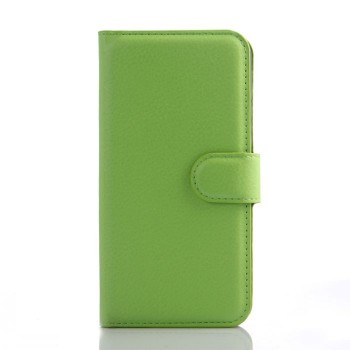 Чехол портмоне подставка с защелкой для ASUS Zenfone C Зеленый