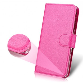 Текстурный чехол портмоне с застежкой и внутренними карманами для ASUS Zenfone C Пурпурный