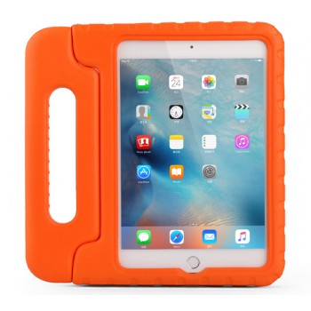Противоударный детский силиконовый чехол с ручкой для планшета Ipad Mini 4 Оранжевый