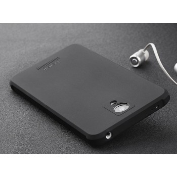 Антиударный нанотонкий 0.8 мм силиконовый матовый непрозрачный усиленный чехол для Xiaomi RedMi Note 2 Черный