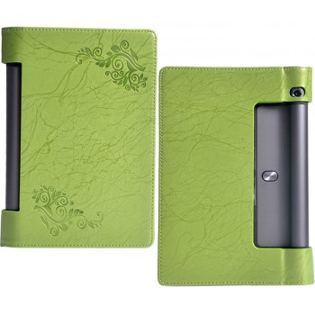 Текстурный чехол подставка с рамочной защитой и принтом для Lenovo Yoga Tab 3 8 Зеленый