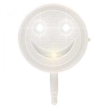 Круглая усиливающая цвет LED-вспышка 200мАч 3 Вт с регулятором яркости дизайн Смайлик Белый