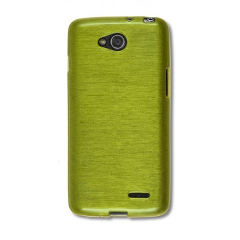 Силиконовый текстурный матовый чехол текстура Металл для LG L90 Зеленый