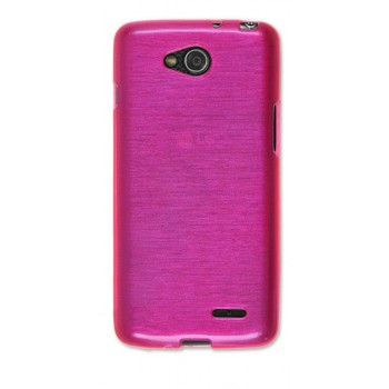 Силиконовый текстурный матовый чехол текстура Металл для LG L90 Пурпурный