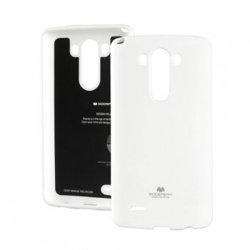 Силиконовый глянцевый непрозрачный чехол для LG G4 S Белый