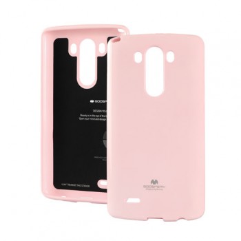 Силиконовый глянцевый непрозрачный чехол для LG G4 S Розовый