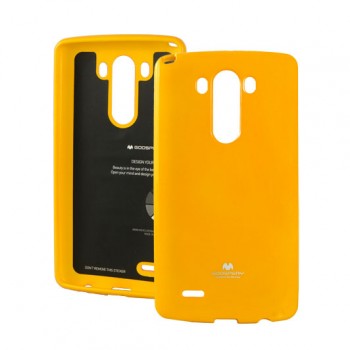 Силиконовый глянцевый непрозрачный чехол для LG G4 S Желтый
