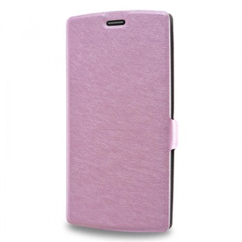 Текстурный чехол флип подставка на пластиковой основе для LG G4 S Розовый