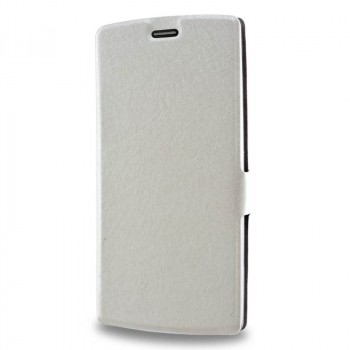 Текстурный чехол флип подставка на пластиковой основе для LG G4 S Белый