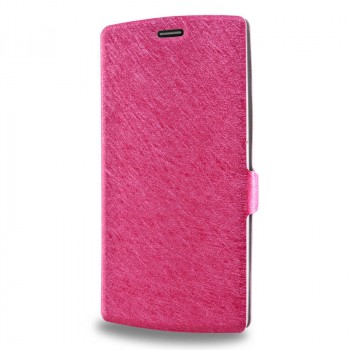 Текстурный чехол флип подставка на пластиковой основе для LG G4 S Пурпурный