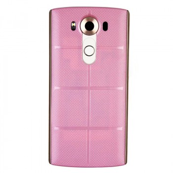 Встраиваемая поликарбонатная крышка с встроенным NFC и функцией беспроводной зарядки для LG V10 Розовый