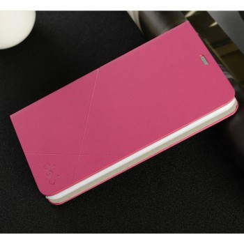 Ультратонкий дизайнерский чехол флип подставка на пластиковой основе дизайн Полосы для Meizu Pro 5 Розовый